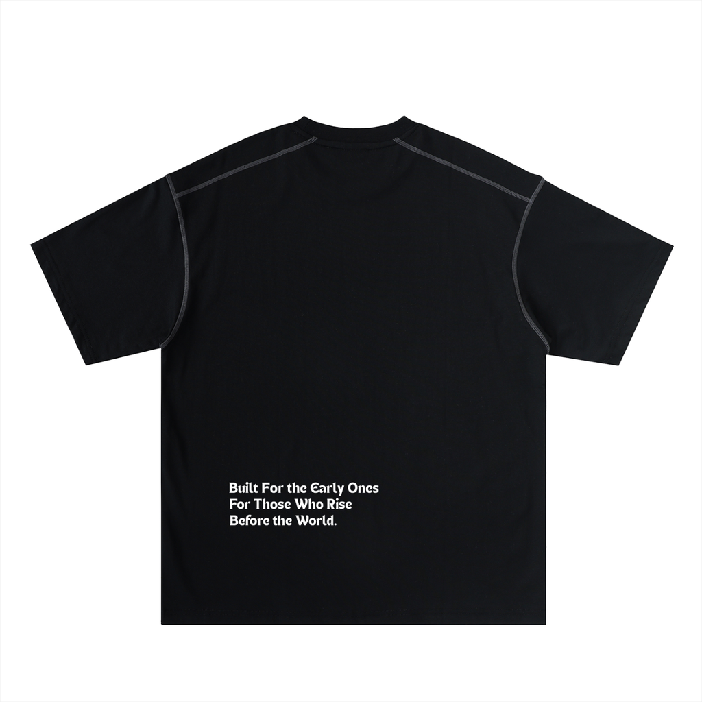 Oversized Contrast-Stitched Cotton Tee