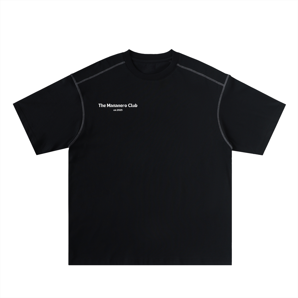 Oversized Contrast-Stitched Cotton Tee